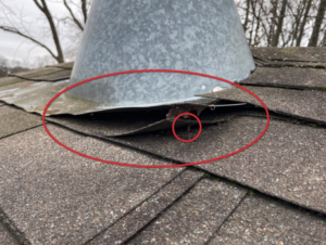 Loose Flashing, Roof Inspection, Smith & Smith Home Inspections